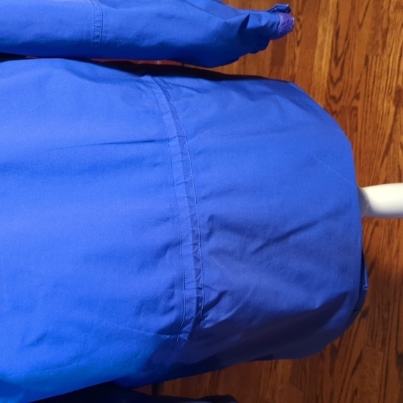 Eddie Bauer purple hooded gore-tex zip front long hooded anorak jacket sz M - Picture 5 of 12